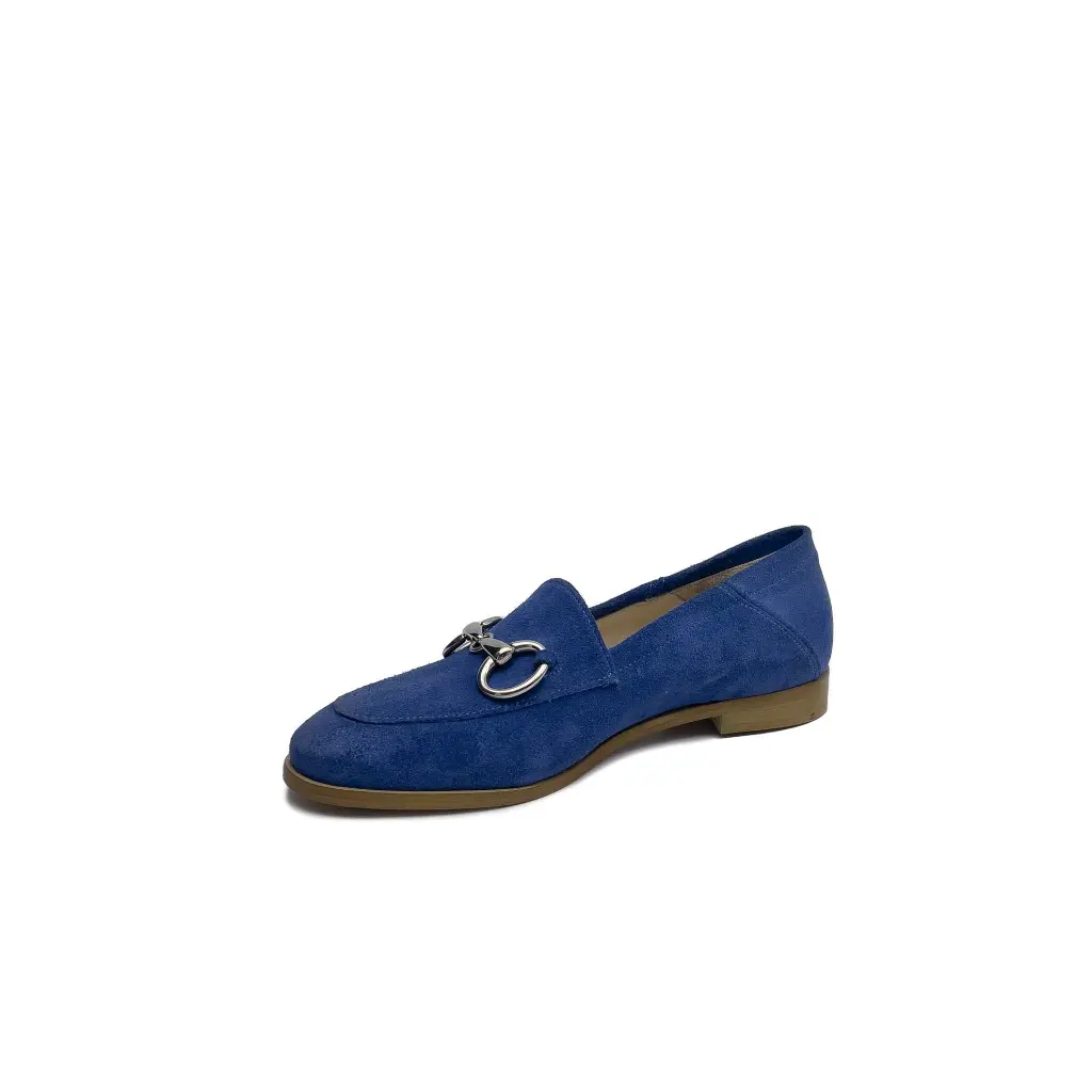 Mocassino camoscio blu accessorio Interno.webp